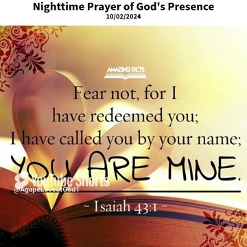 Nighttime Prayer of God's Presence #youtubeshorts #grace #jesus #mercy #faith #fyp #joy #bless #love