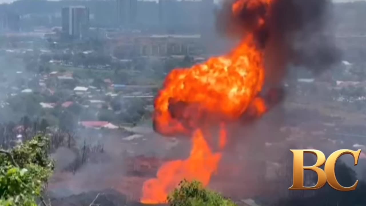 A fireball from a burst gas pipeline in Malaysia injures 145 people