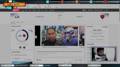 NFL Sunday Playoff Live Coverage: Texans vs Patriots and Rams vs Bears and More