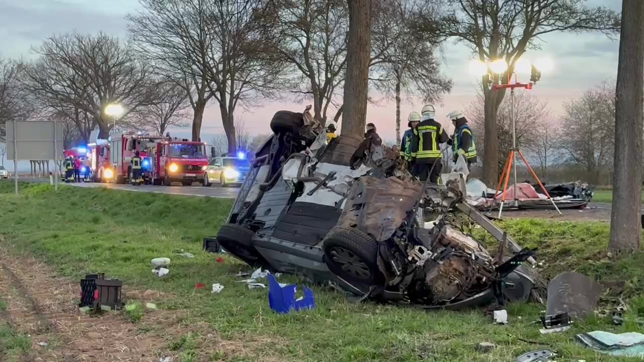 Schwerer Unfall auf der L414 bei Ober-Hilbersheim