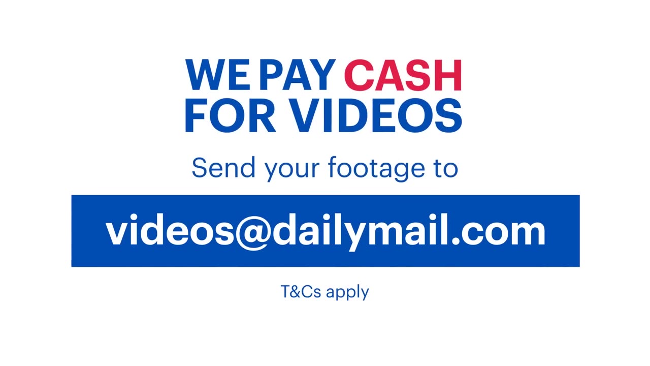 Terrifying moment night security guard films ghostly shadow