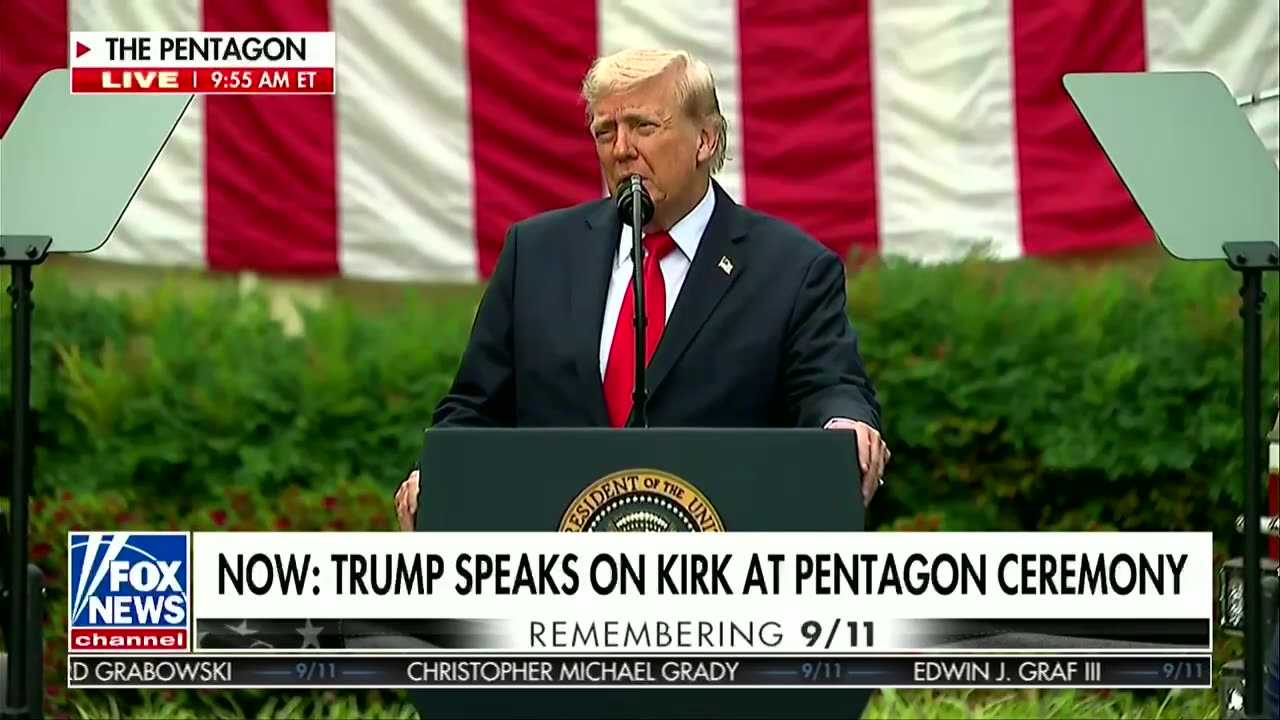 Trump announces Medal of Freedom for Charlie Kirk at 9/11 ceremony