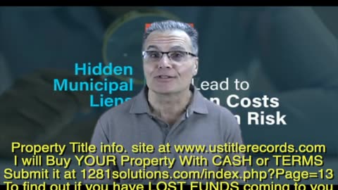 NON TITLE LIEN wants to BUY YOUR Property