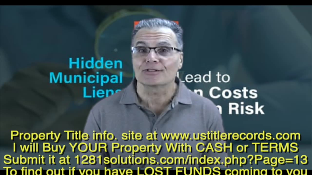 NON TITLE LIEN wants to BUY YOUR Property