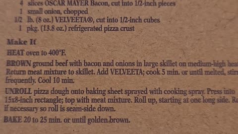 Bacon Cheeseburger Roll Up from Velveeta