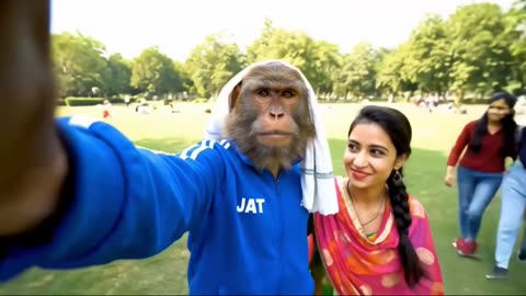 "Monkey Ghuma Raha Wife Aur Saali Ko 😂💑 | Family Drama Vlog | Comedy Reels 2025"