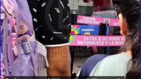 Pelea a cuchillos en el Metro de #Medellín