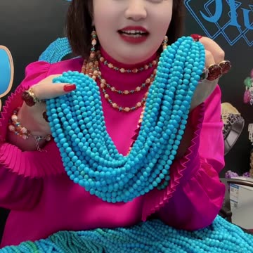 20250808-8 Natural Turquoise Sterling Treatment Round Beads Green Condense Small Perfection