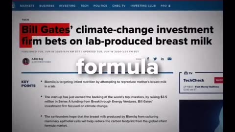 In 2022 Bill Gates dropped hundreds of millions into Bio-Tech Baby Formula