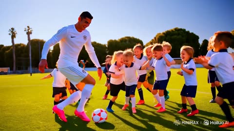 Ronaldo plays with children!!!