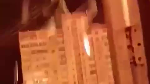 A drone launched by the Russian army exploded tonight
