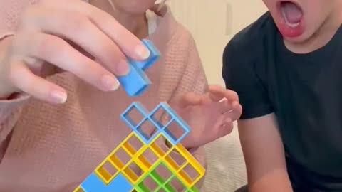 This Game is IMPOSSIBLE! (TetraTower Balance Challenge! Family Fun!)