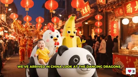 Chicken Banana Around the World #chickenbanana #chickenbananadance #popo