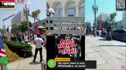 LOS ANGELES RAGE AGAINST THE REGIME & ICE IMMIGRATION PROTEST CITY HALL 8/02/2025