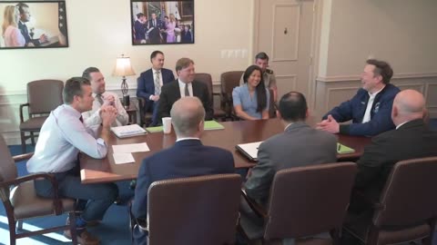 Elon Musk at the Pentagon Today