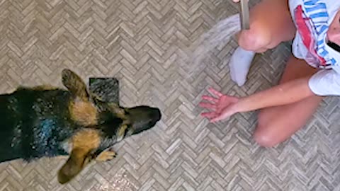 She HATES water