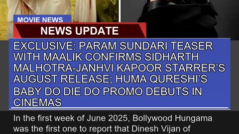 Exclusive Param Sundari Teaser with Maalik Confir