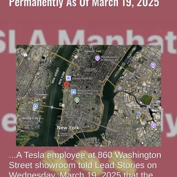 Fact Check: Tesla Showroom In Manhattan Has NOT Closed Permanently As Of March 19, 2025