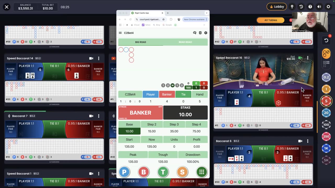 Win at baccarat with the Rigel Castle App with Multiplay Haku XL "Hit & Run" short video.