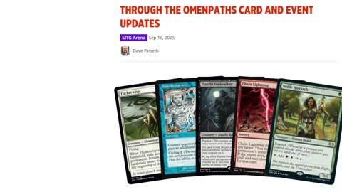 Play-doh cards and the new omenpath cards for Arena