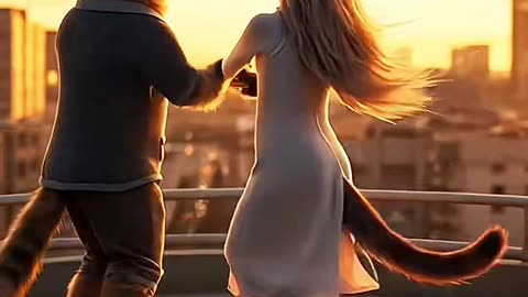 Casal de gatos dançarinos🐈🐈 #dancarinos #dança #forró #ai #cat #nosta