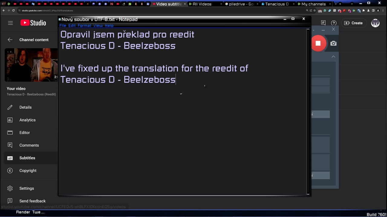 Tenacious D - Beelzeboss Reedit - byl opraven překlad / the translation into Czech has been fixed