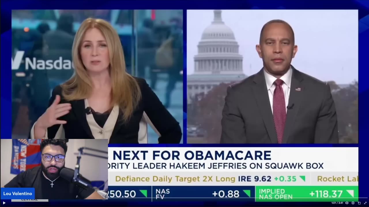 CNBC Host KICKS Hakeem Jeffries OFF AIR After she Realizes He's a MONSTER.