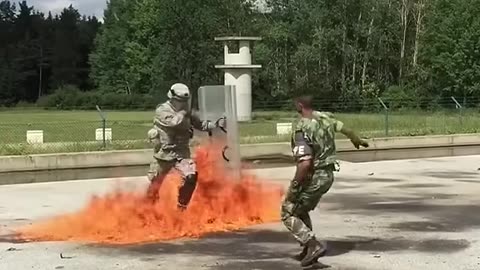 Riot training in the army