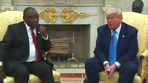 Trump plays video for South African president showing genocide claims