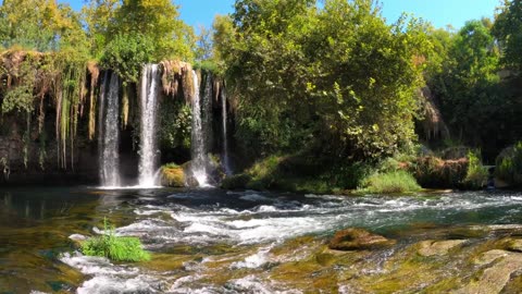 Waterfall, river, cascade
