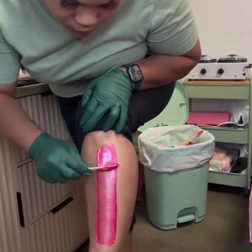 Leg Waxing with Sexy Smooth Cherry Desire | @blasianbareesthetics Wax Tutorial Arkansas