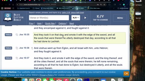 5/31/25 Jos 10:29-43 “the LORD delivered” kids of fallen angels into Joshua’s hand.