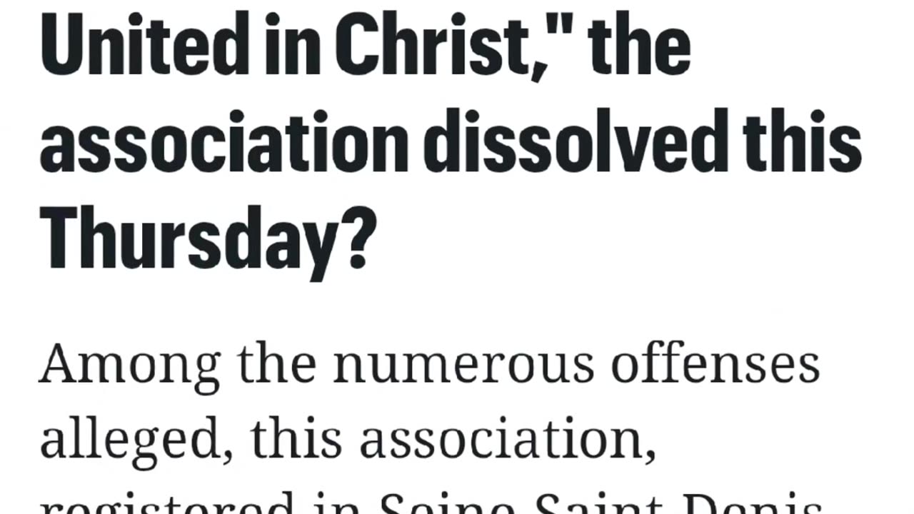 #France just banned IUIC from teaching the Bible.