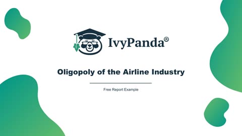 Oligopoly of the Airline Industry | Free Report Example