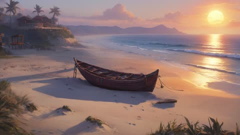 Sunset on the beach Lofi, Summer Lofi, 2 hours of study music to relax to (Study/Relax/Sleep)