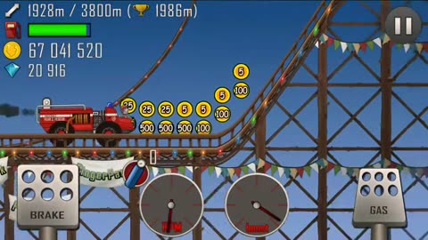 Hill Climb Racing, Moonlander, Arctic, 2887m