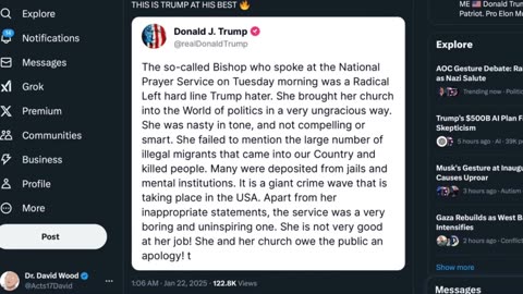 Woke Female Bishop Blasts Trump at Inaugural Prayer Service