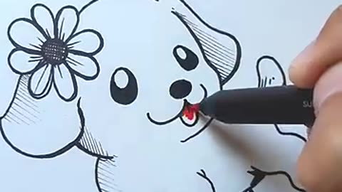 Amazing: HOW TO DRAW A DOG (EASY) - Cute Dog Drawing (EASY)