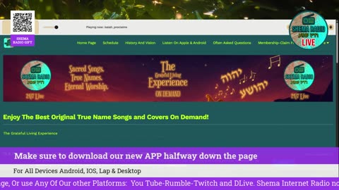 Shema Internet Radio Live Daily Stream