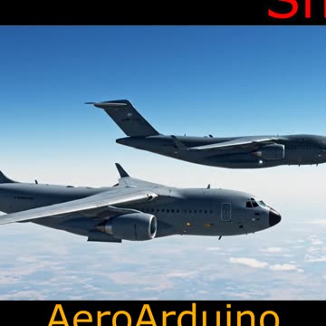 C390 VS C17 #Flying Side By Side #Aviation #AeroArduino
