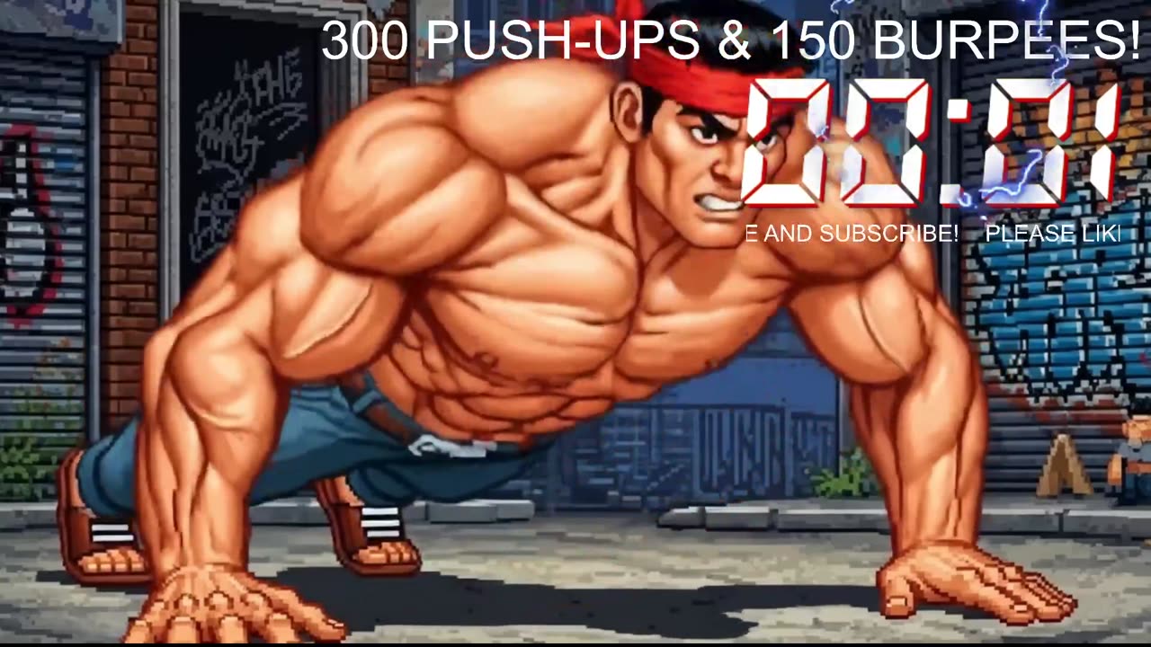 Everyday 300 push ups and 150 Burpees!