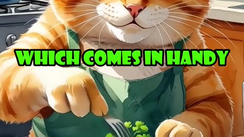 Watch this clever cat whip up a delicious meal! 🍳🐾