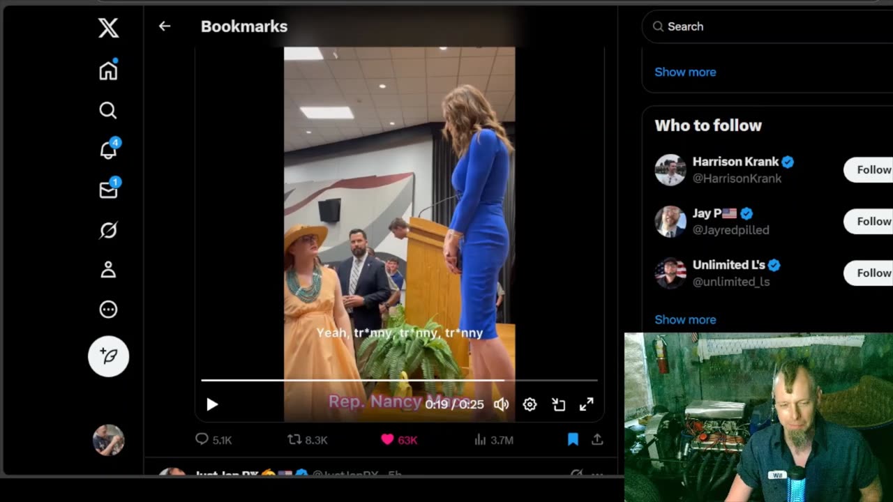 Crazed female With Super Deep Voice Comes At REP Nancy Mace