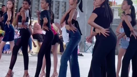 Catwalk on high heels
