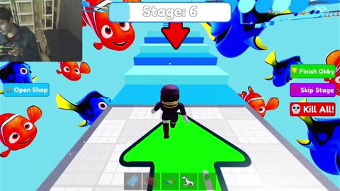 Roblox Fish Obby Game Stages 1-10 Gameplay With Live Commentary