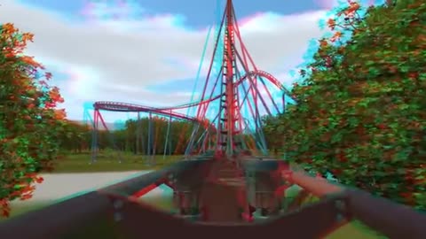 3D Glasses Roller coaster Red and Blue Amazing 3D ride Must need RED and BLUE glasses....