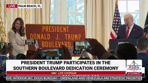 WATCH: The President Donald J. Trump Blvd Sign is Officially Unveiled - 01/16/26