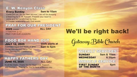Investment (Pastor Tony Frazee) Gateway Bible Church 630pm 2025-06-11