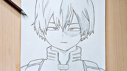 How to Draw Shoto Todoroki Easy - My Hero Academia (Boku No Hero Academia ⧸ 僕のヒーローアカ