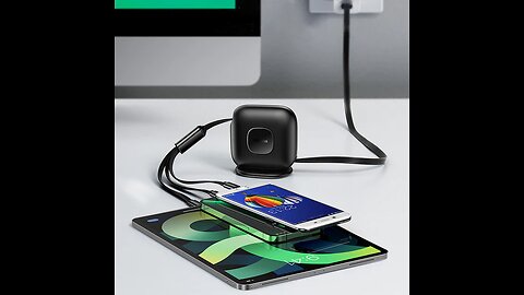 3-in-1 Retractable Rotatable Charging Cable, with Lightning, Type-C & Micro, for Phone & Tablets